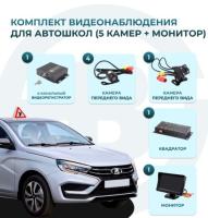 Комплект 5 камер и монитор 4,3" для учебного автомобиля MDR 212 (X) Best Electronics